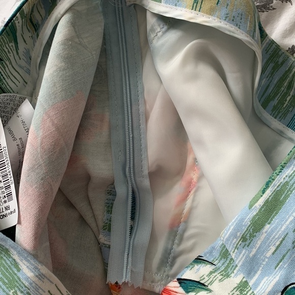 Zara Summer Hawaiian Tropical Cotton Dress Shorts Size Small - Picture 15 of 16